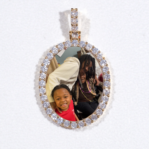 3D Oval Custom Picture Pendant