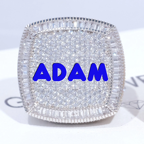 CUSTOM LETTER 3D ICED RING