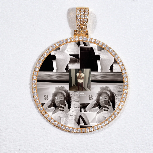 MEDIUM 3D CIRCLE CUSTOM PICTURE PENDANT