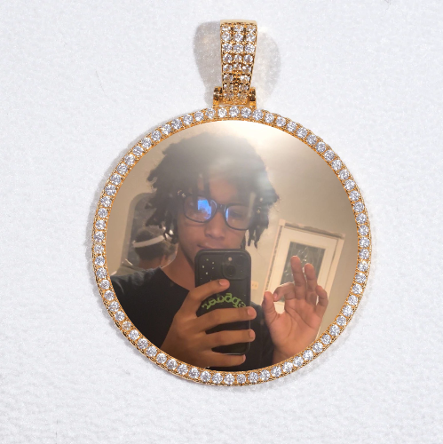 MEDIUM 3D CIRCLE CUSTOM PICTURE PENDANT