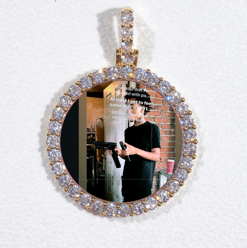 3D CIRCLE CUSTOM PICTURE PENDANT SMALL SIZE