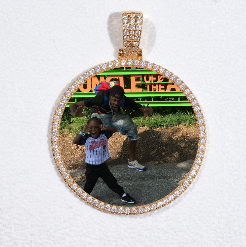 MEDIUM 3D CIRCLE CUSTOM PICTURE PENDANT
