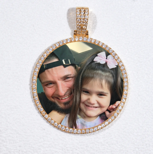 MEDIUM 3D CIRCLE CUSTOM PICTURE PENDANT
