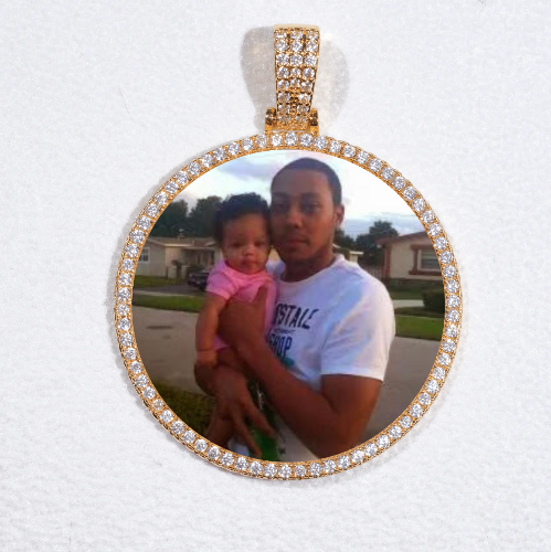 MEDIUM 3D CIRCLE CUSTOM PICTURE PENDANT