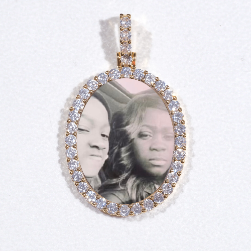 3D Oval Custom Picture Pendant