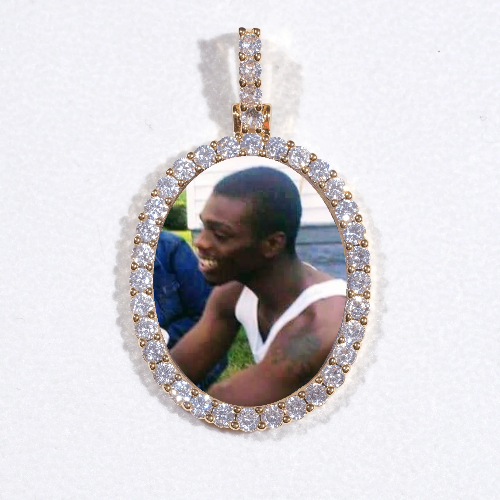 3D Oval Custom Picture Pendant