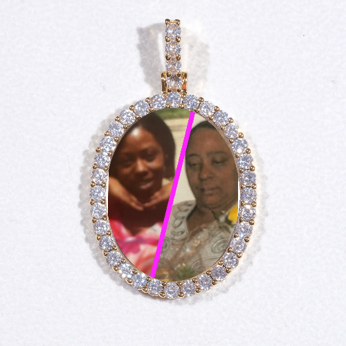 3D Oval Custom Picture Pendant