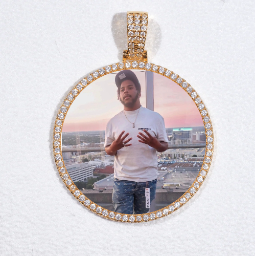MEDIUM 3D CIRCLE CUSTOM PICTURE PENDANT