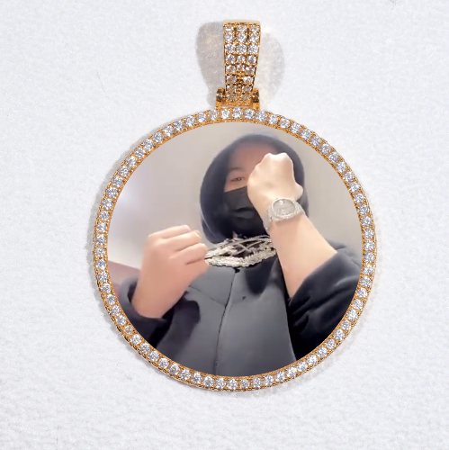 MEDIUM 3D CIRCLE CUSTOM PICTURE PENDANT
