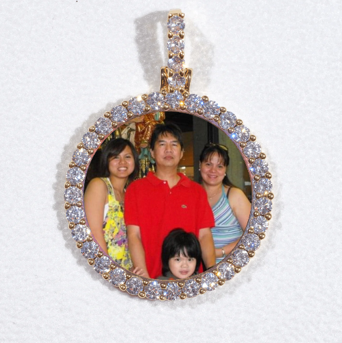 3D CIRCLE CUSTOM PICTURE PENDANT SMALL SIZE