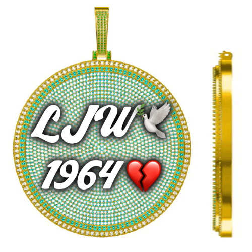 CUSTOM LETTER NECKLACE 3D BIG DISC