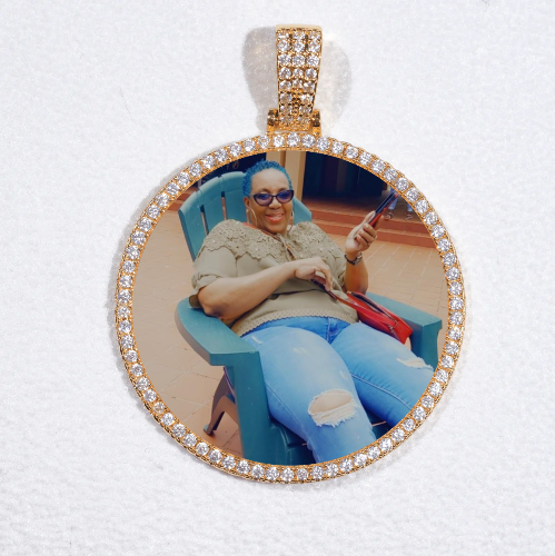 MEDIUM 3D CIRCLE CUSTOM PICTURE PENDANT