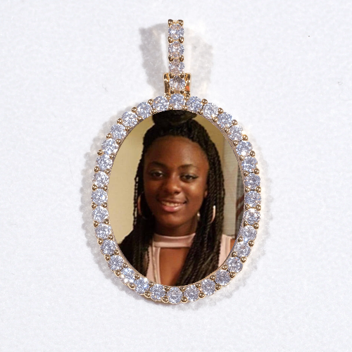 3D Oval Custom Picture Pendant