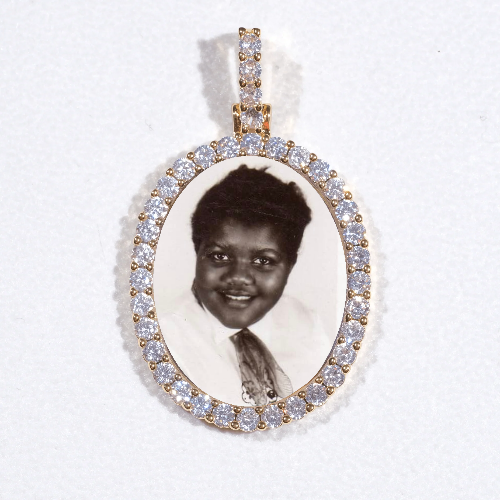 3D Oval Custom Picture Pendant