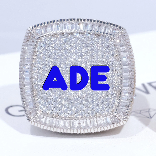 CUSTOM LETTER 3D ICED RING