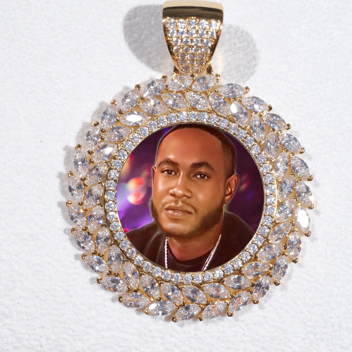 Large 3D Wheat Ear Custom Picture Pendant