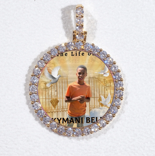 3D CIRCLE CUSTOM PICTURE PENDANT SMALL SIZE