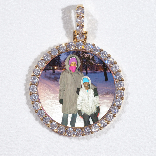 3D CIRCLE CUSTOM PICTURE PENDANT SMALL SIZE