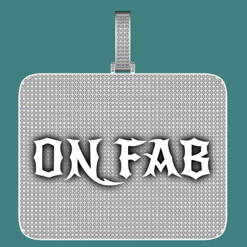 CUSTOM LETTER NECKLACE 3D BIG SQUARE
