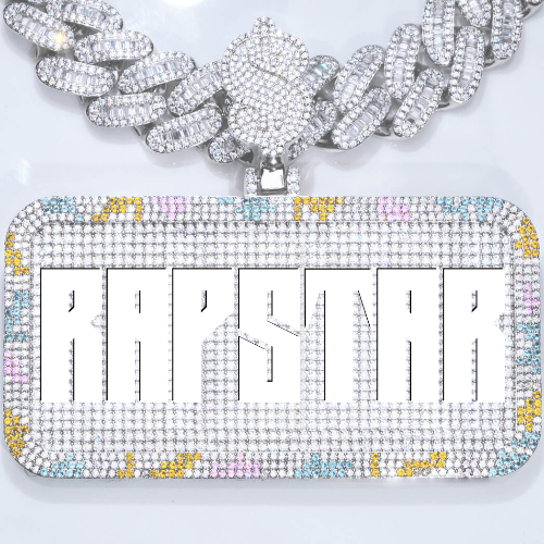 CUSTOM LETTER NECKLACE 3D COLORFUL SQUARE