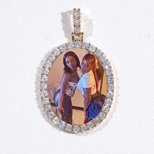 3D Oval Custom Picture Pendant