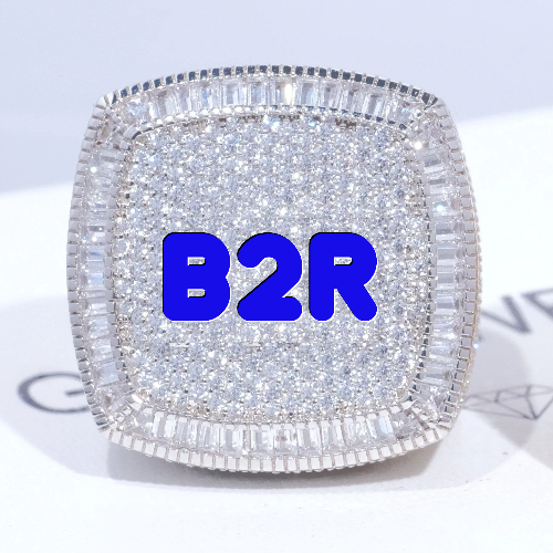 CUSTOM LETTER 3D ICED RING