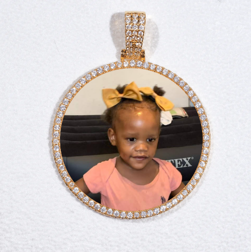 MEDIUM 3D CIRCLE CUSTOM PICTURE PENDANT