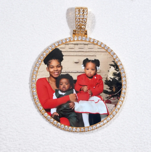 MEDIUM 3D CIRCLE CUSTOM PICTURE PENDANT