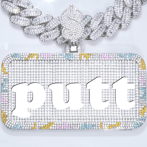 CUSTOM LETTER NECKLACE 3D COLORFUL SQUARE