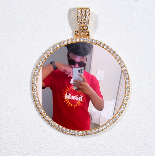 MEDIUM 3D CIRCLE CUSTOM PICTURE PENDANT