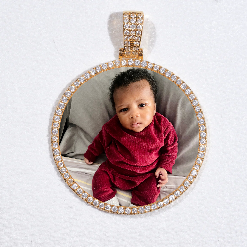 MEDIUM 3D CIRCLE CUSTOM PICTURE PENDANT