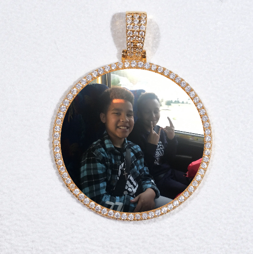 MEDIUM 3D CIRCLE CUSTOM PICTURE PENDANT