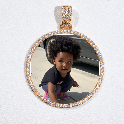 MEDIUM 3D CIRCLE CUSTOM PICTURE PENDANT