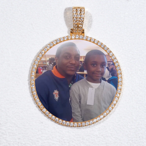 MEDIUM 3D CIRCLE CUSTOM PICTURE PENDANT