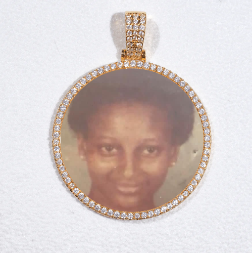 MEDIUM 3D CIRCLE CUSTOM PICTURE PENDANT