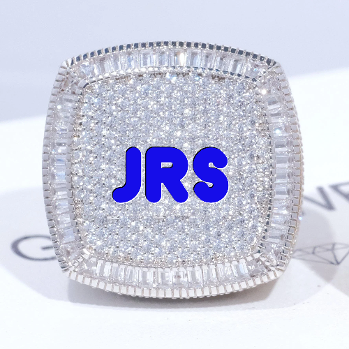 CUSTOM LETTER 3D ICED RING