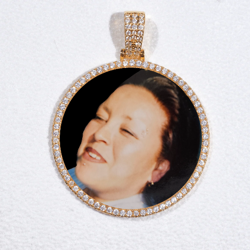 MEDIUM 3D CIRCLE CUSTOM PICTURE PENDANT