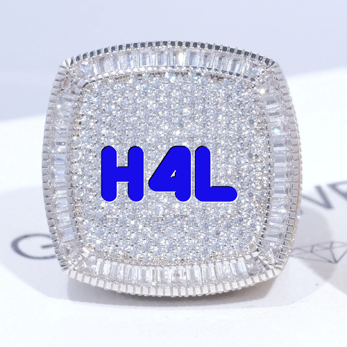 CUSTOM LETTER 3D ICED RING