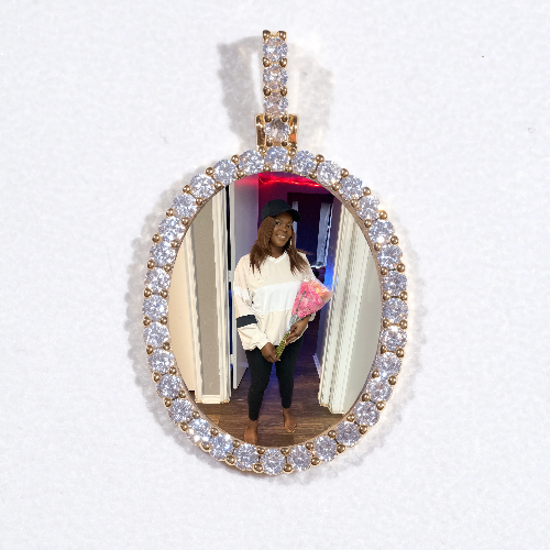 3D Oval Custom Picture Pendant