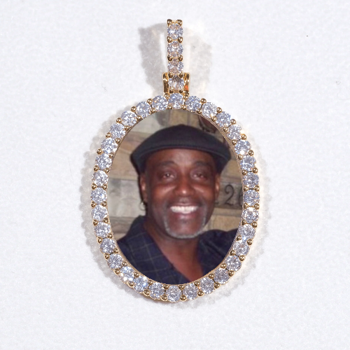 3D Oval Custom Picture Pendant