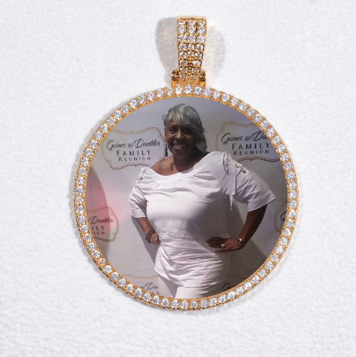 MEDIUM 3D CIRCLE CUSTOM PICTURE PENDANT