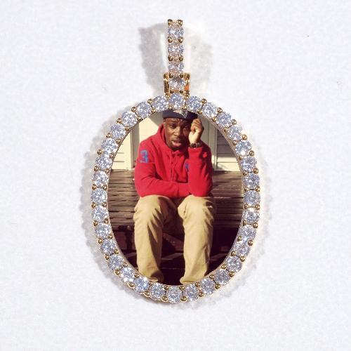 3D Oval Custom Picture Pendant