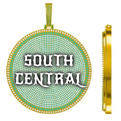 CUSTOM LETTER NECKLACE 3D BIG DISC