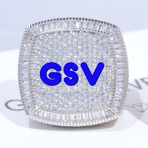 CUSTOM LETTER 3D ICED RING