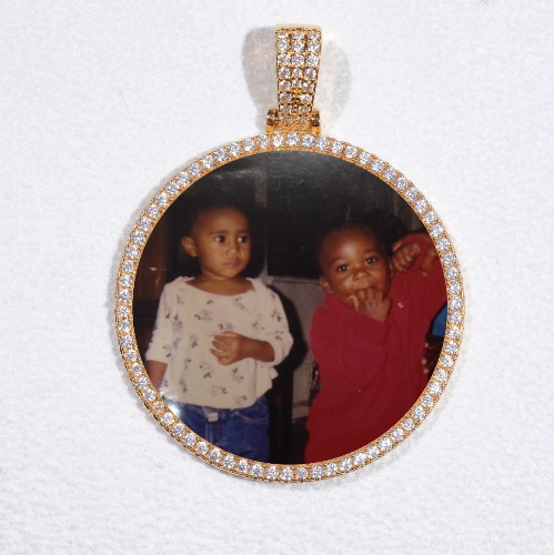 MEDIUM 3D CIRCLE CUSTOM PICTURE PENDANT