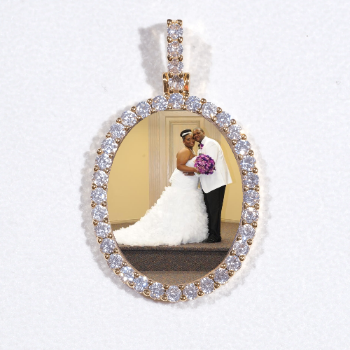 3D Oval Custom Picture Pendant