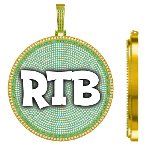 CUSTOM LETTER NECKLACE 3D BIG DISC