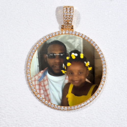 MEDIUM 3D CIRCLE CUSTOM PICTURE PENDANT