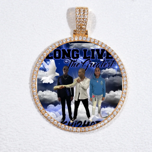 MEDIUM 3D CIRCLE CUSTOM PICTURE PENDANT