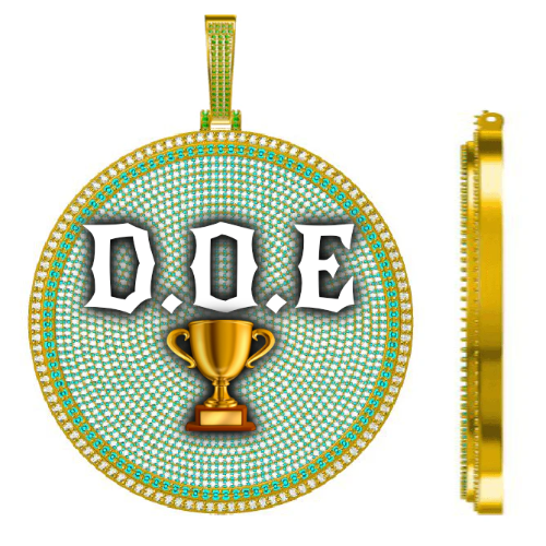 CUSTOM LETTER NECKLACE 3D BIG DISC